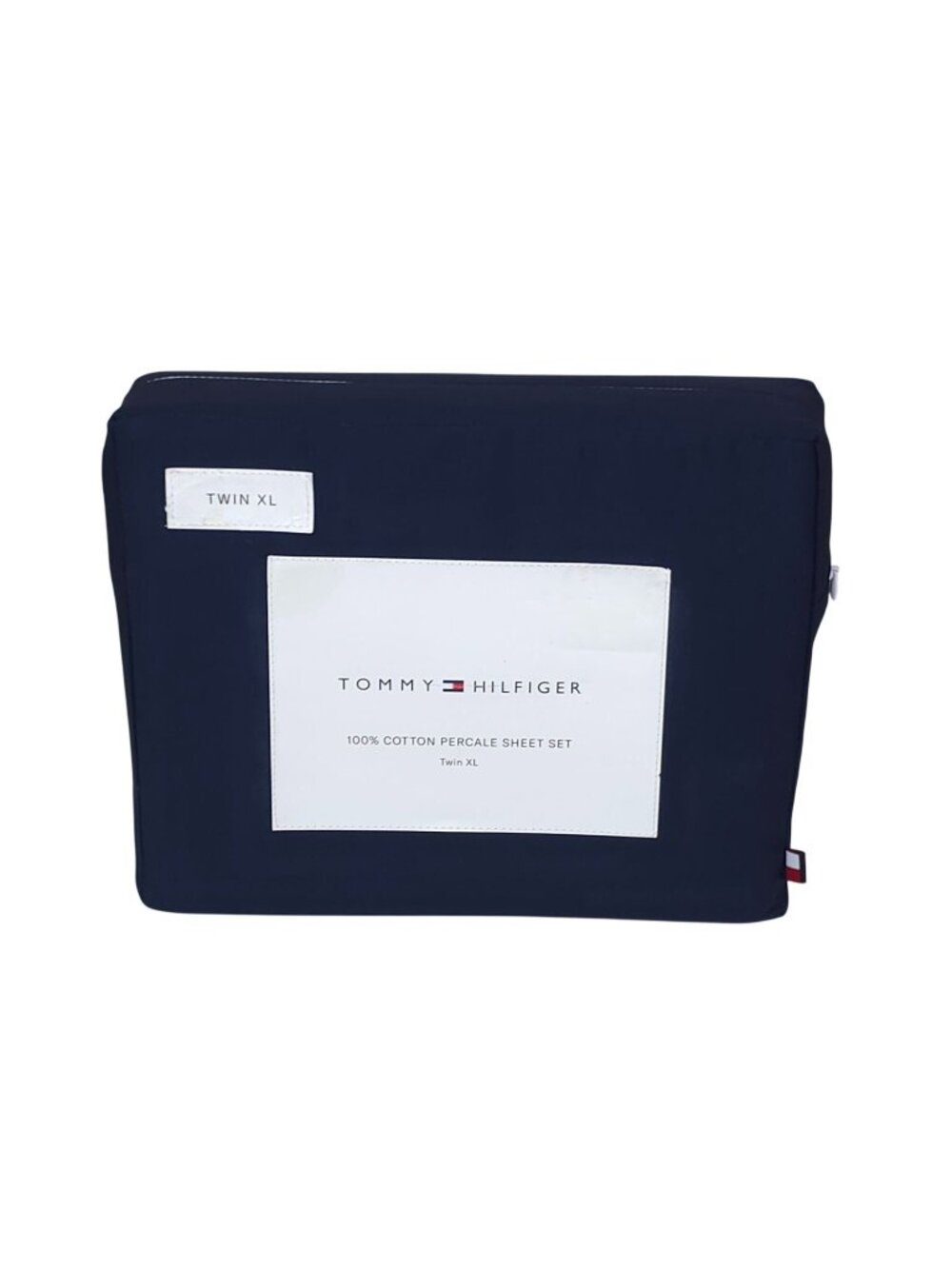 Tommy Hilfiger 100% Cotton Percale Twin XL Sheet Set In Navy Blue